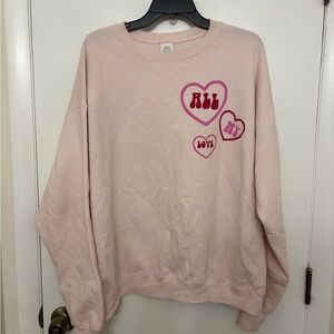 “All My Love” Crewneck Sweatshirt Valentine’s Day Size XL